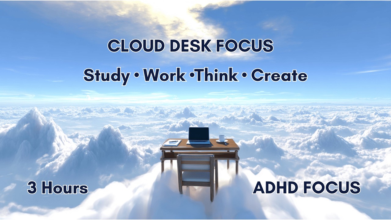 ADHD Focus Floating in the Clouds - 4 Hours Above Everything for Ultimate Mental Clarity