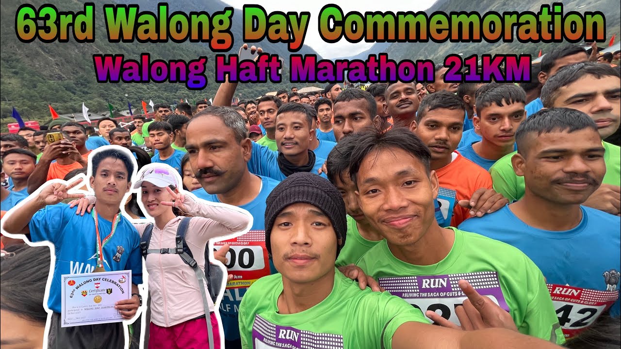 21KM￼ Running To The Edge of India 🇮🇳 | Walong Half Marathon vlog😇 | Arunachal Pradesh India 🇮🇳
