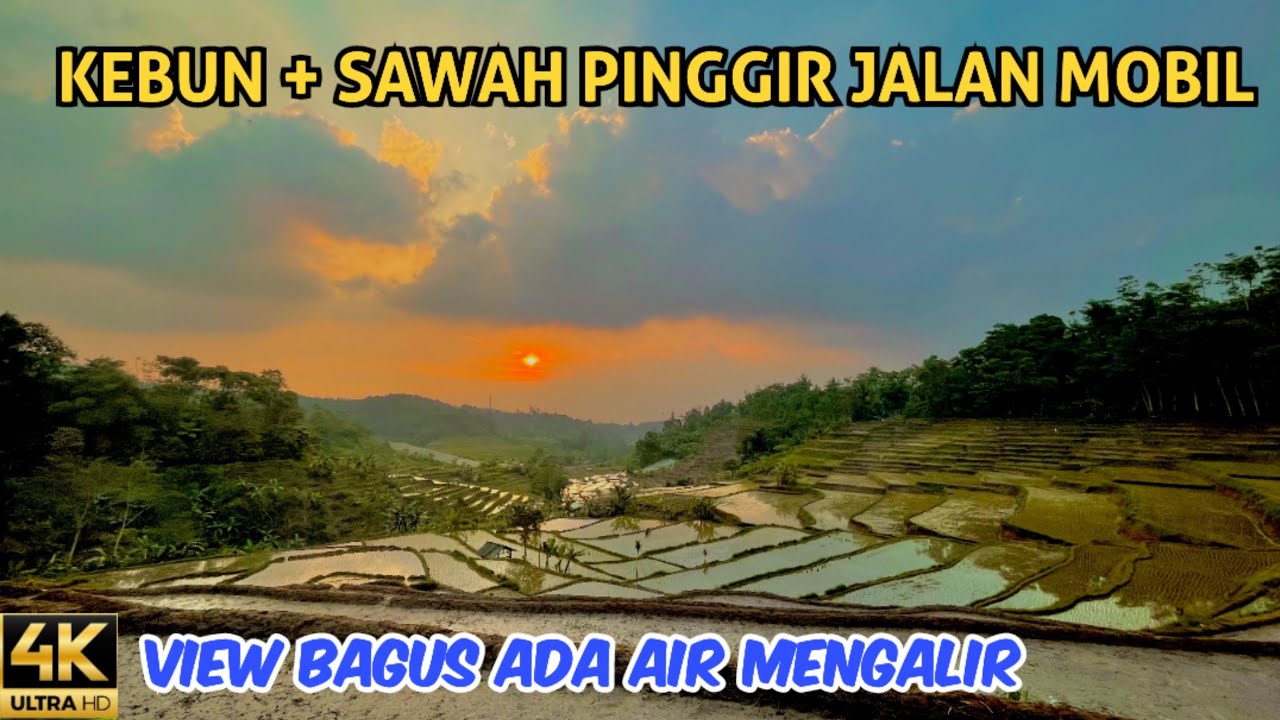 Dijual Tanah Kebun + Sawah 4000 m2 Ada Air Mengalir di Perbatasan Purwakarta dan Bandung Barat