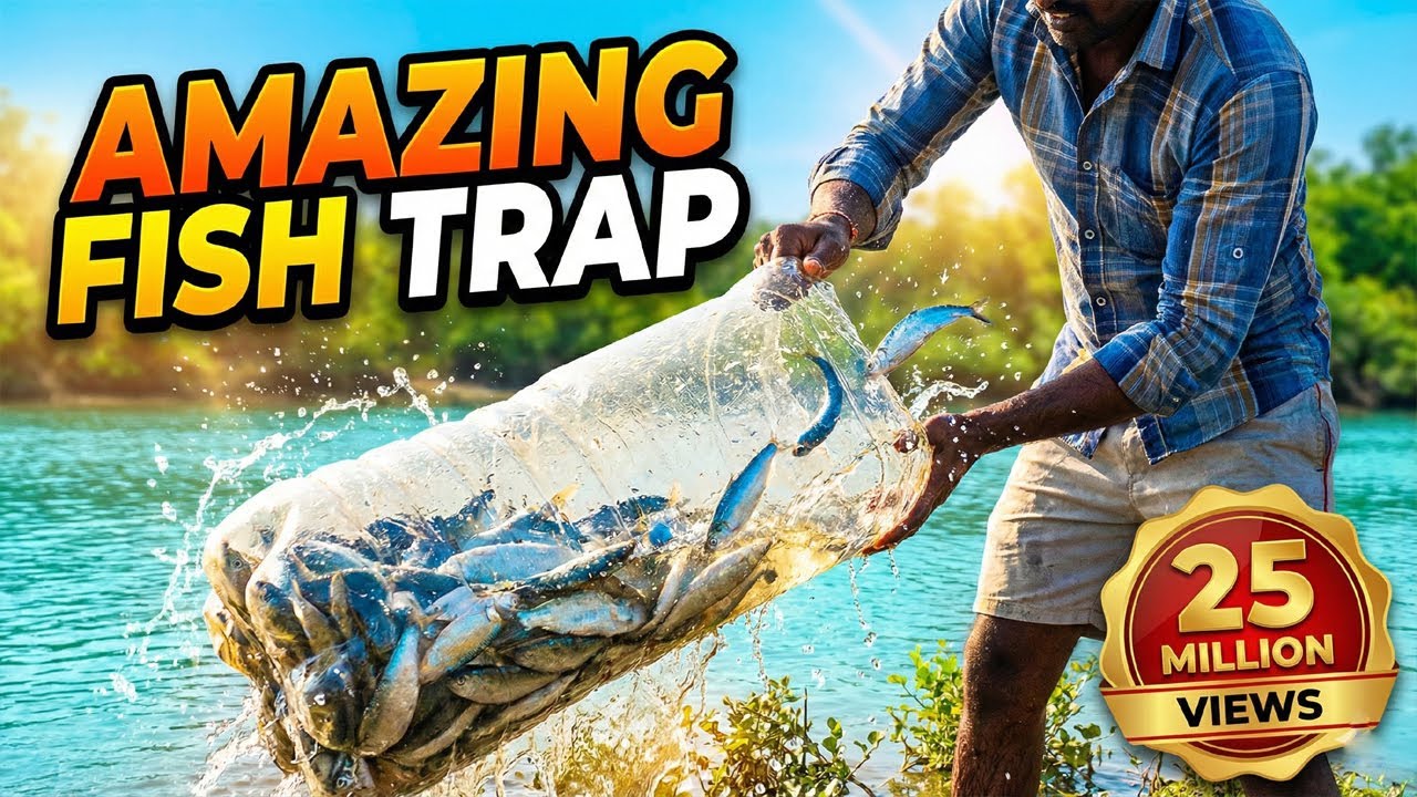Amazing Fish Trap -  Wow! Fishing Techniques With Plastic Bottle  | Kadal TV Fishing