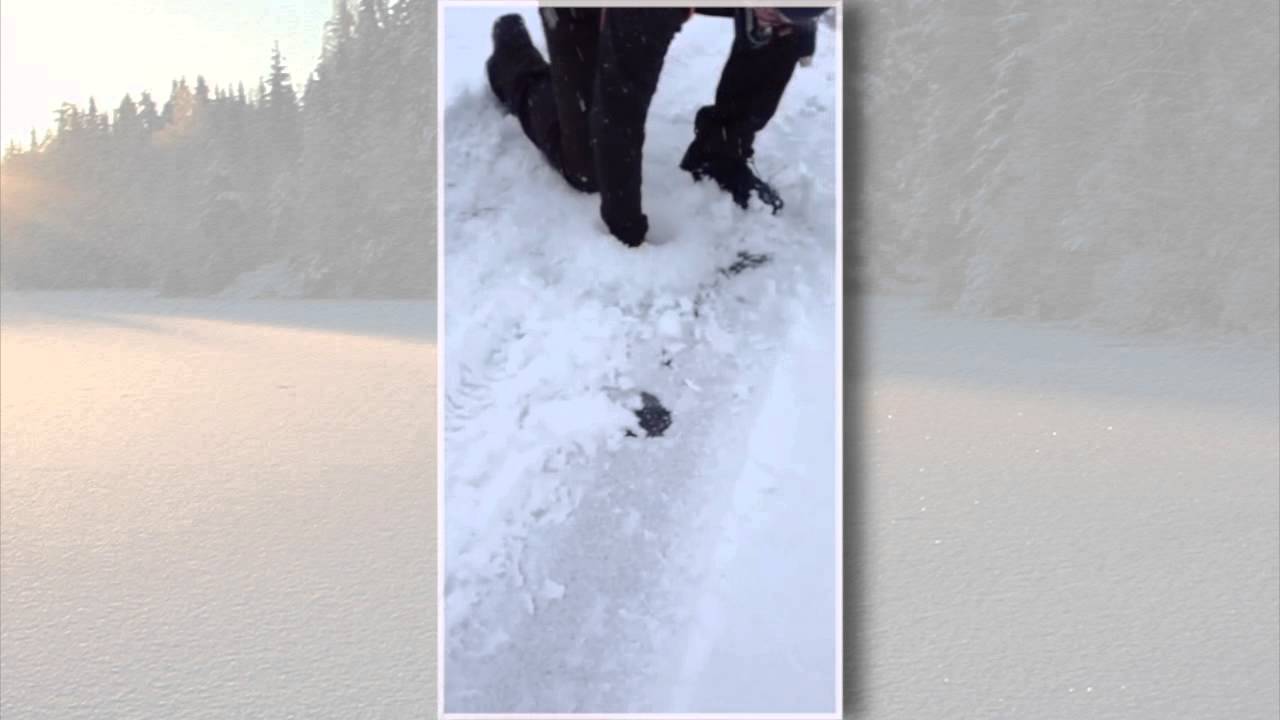 Drilling a hole in the ice - the swedish way