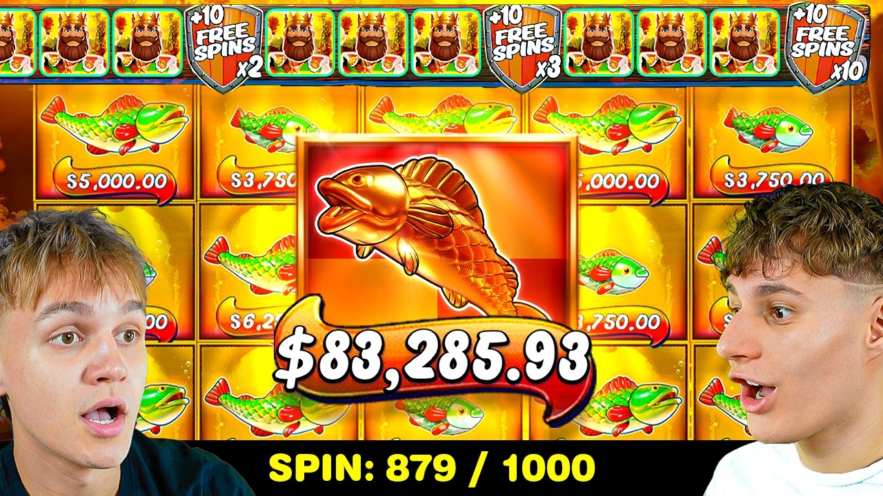 1000 SPINS VS BIG BASS GOLDEN LAKE (HUGE WIN)