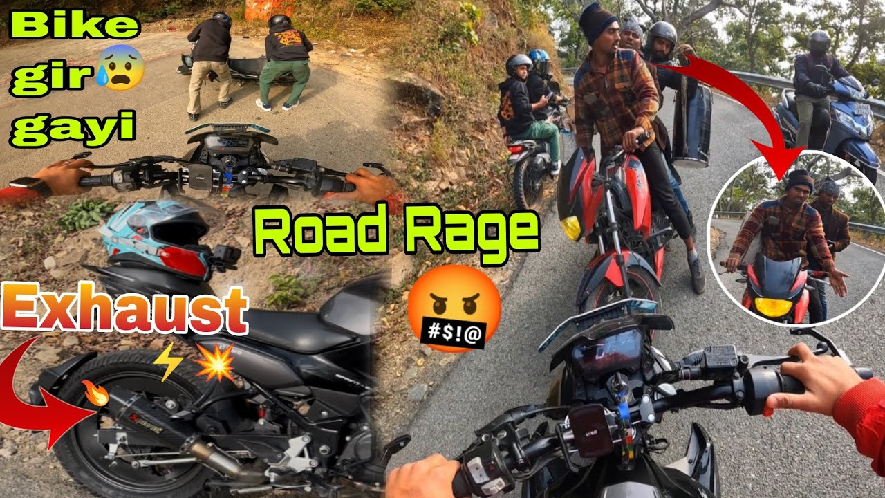 Road rage🤬| Ride pe crash ho gaya😱| stunts🥵 #roadrage #stunt #hyperride 