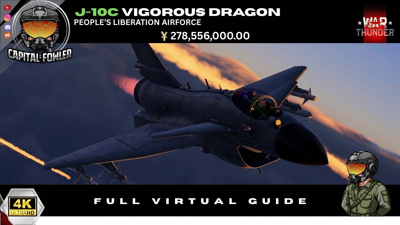 Chinese J-10C Tour With Commentary | War Thunder Update #china #fighterjet #warthunder #aviation