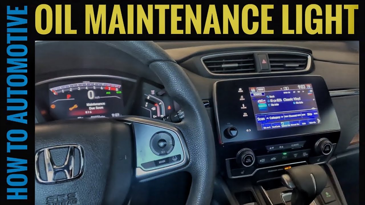 How To Reset The Maintenance Light On A 2017-2020 Honda CR-V