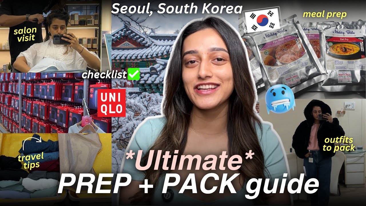 Pack With Me for *South Korea* 🇰🇷 | Vegetarian must-haves🌱, winter packing & more! 🥶 Aashi Adani