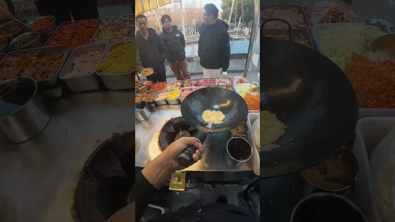 🔥 Chinese Fried Rice LIVE!Wok Fire Blazing • Spatula Flying • Pure Street Heat 不一样的中式炒饭   卵チャーハン