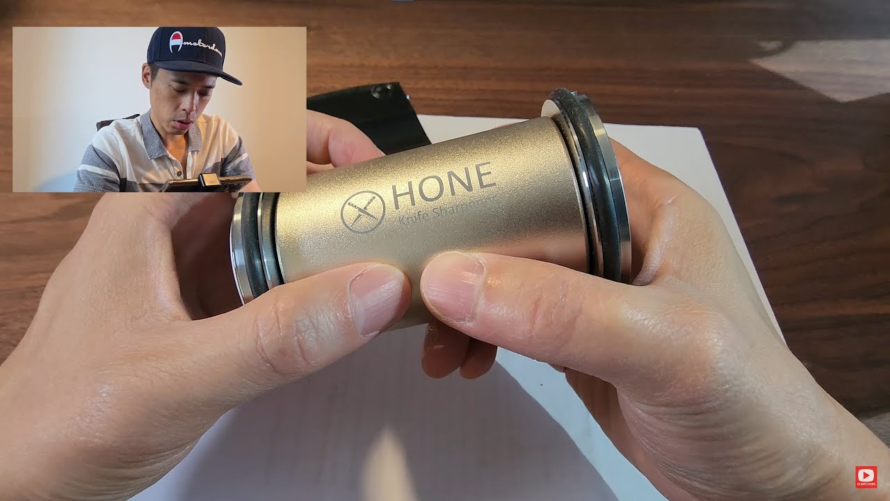 Hone Sharp - Real time showcase of knife sharpening using the Hone Knife Sharpener