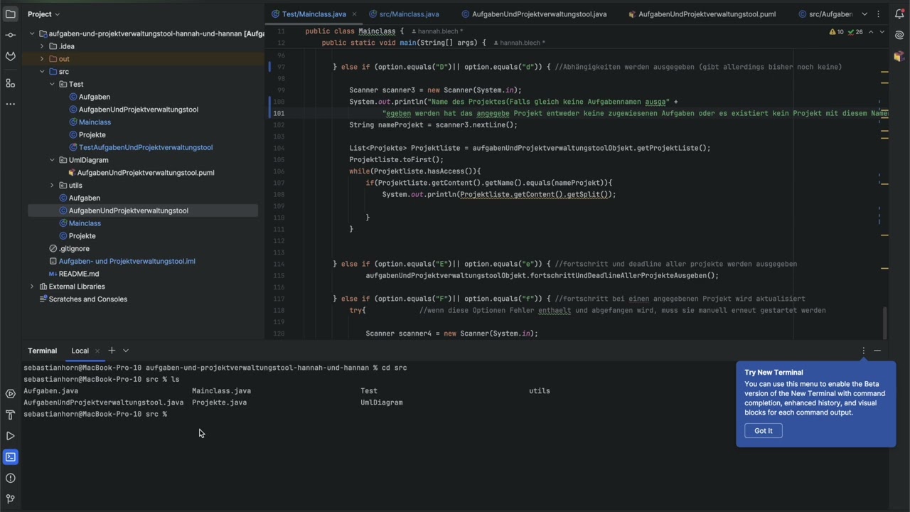 IntelliJ Troubleshooting: Java Compiler per Konsole aufrufen