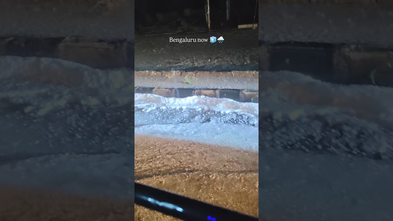 Hailstorm in banglore 30/4/2026 be safe ⚠️🚨 #bengaluru #hailstorm #summer #rain #billgates