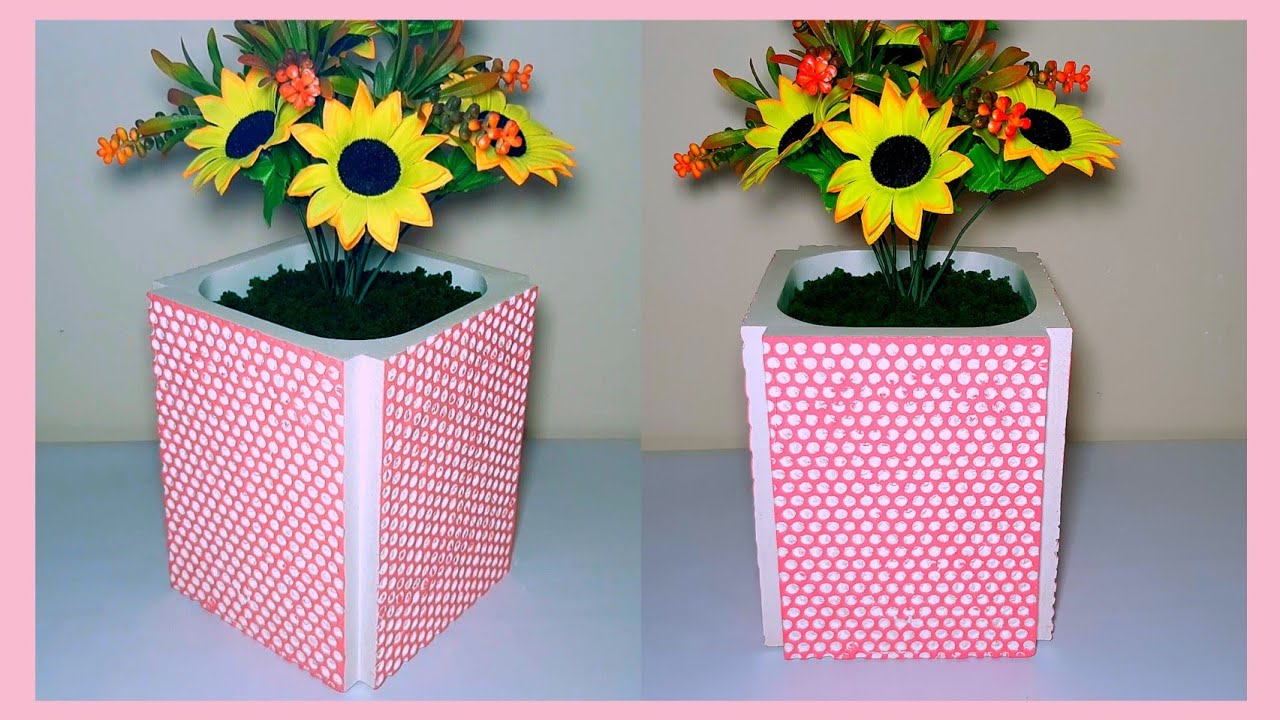 ideia de como fazer vaso decorativo de gesso com plástico bolha, ganhar dinheiro trabalhando em casa