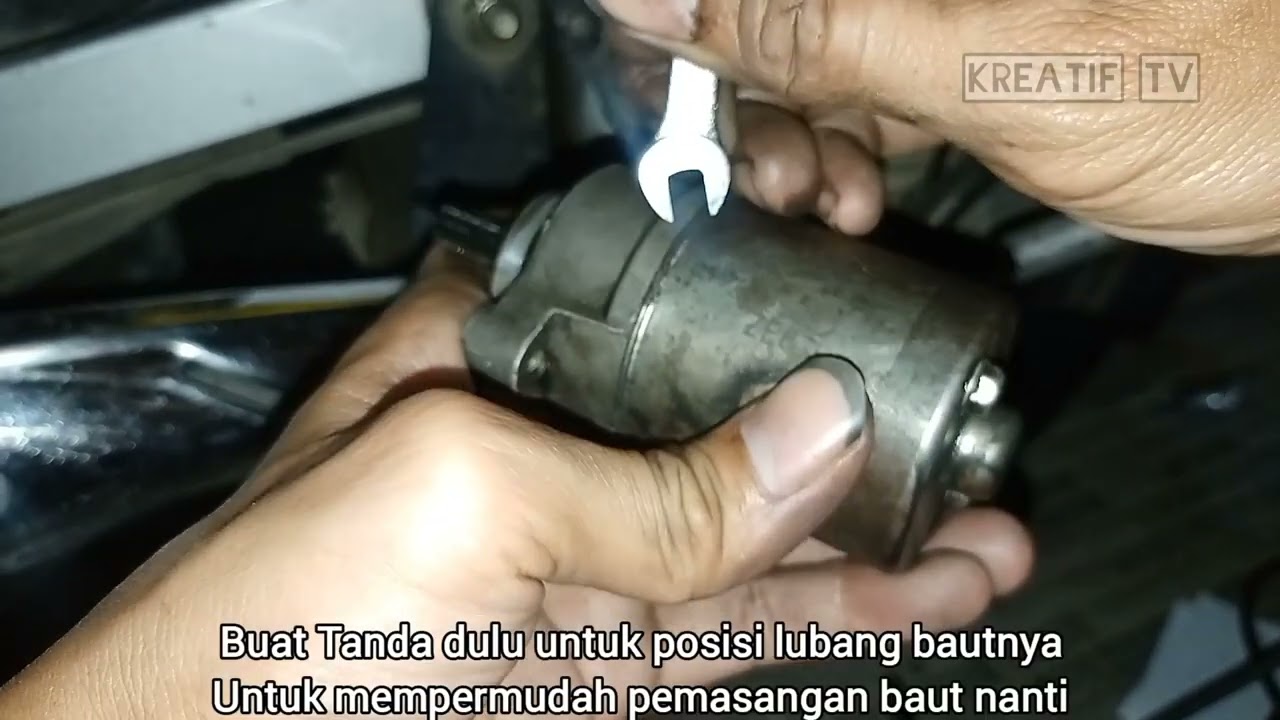 Cara mengatasi dinamo stater motor ngelos tidak nyangkut | kreatif TV