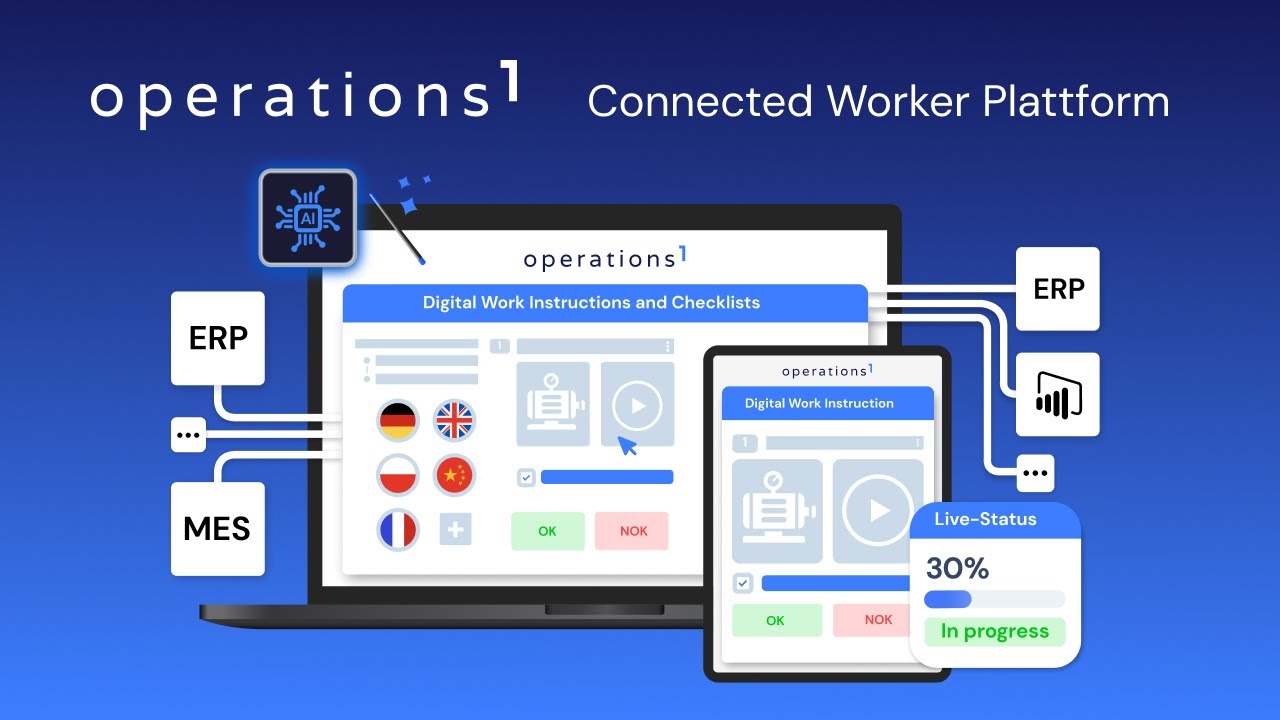 Digitale Arbeitsanweisungen für die Produktion | Demo von Operations1