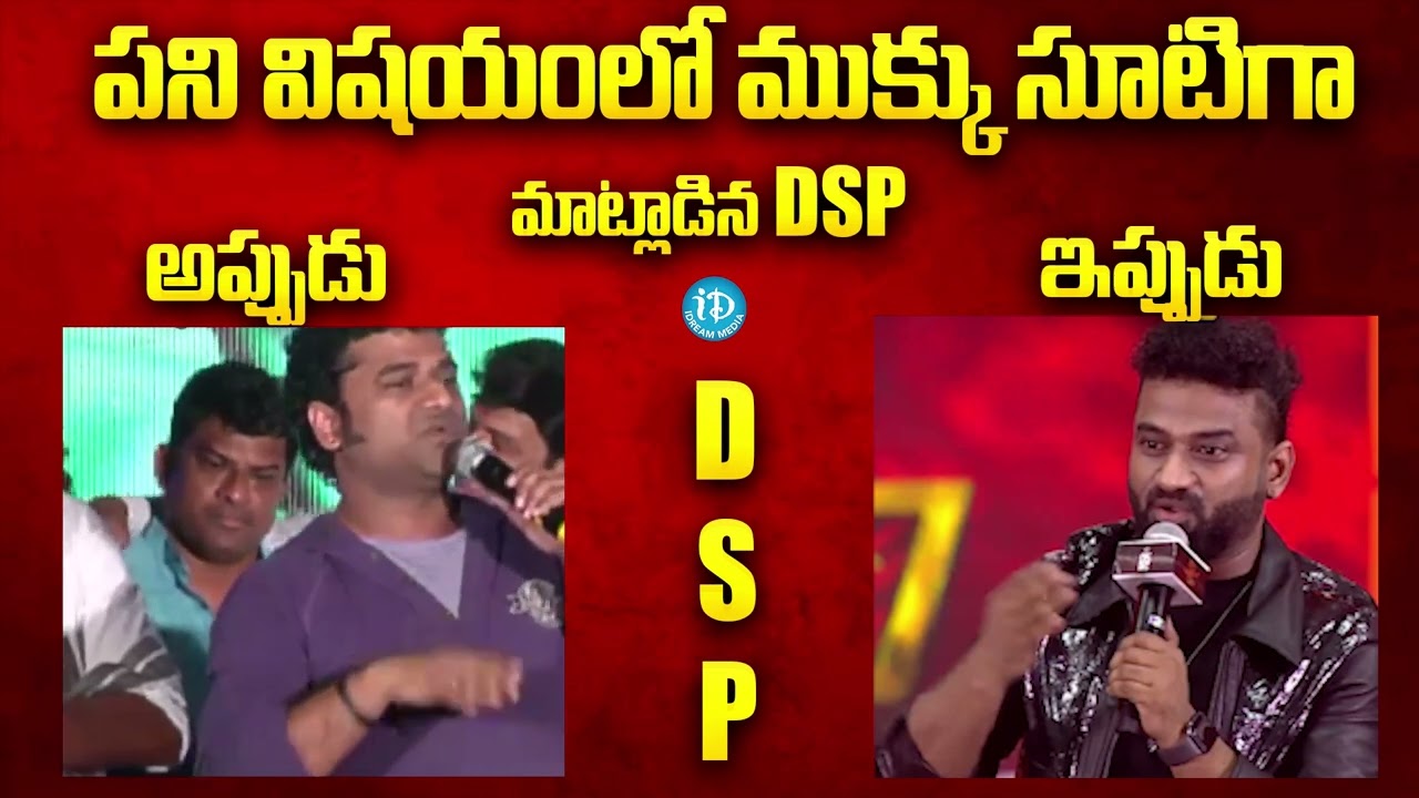 పని విషయంలో ముక్కు సూటిగా మాట్లాడిన DSP | Dsp Speech At Pushpa 2 | Boyapati Srinu | iDream