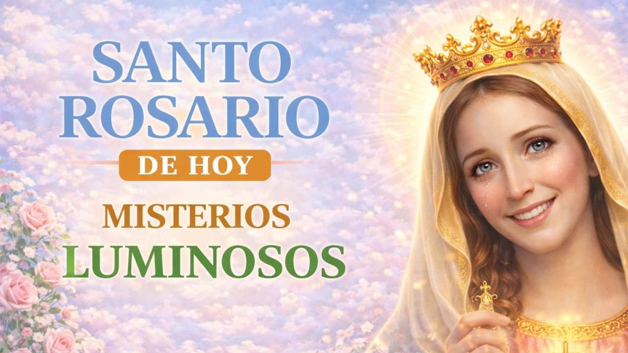 EL SANTO ROSARIO DE HOY JUEVES 12 DE FEBRERO 2026 - MISTERIOS LUMINOSOS - HUELLAS