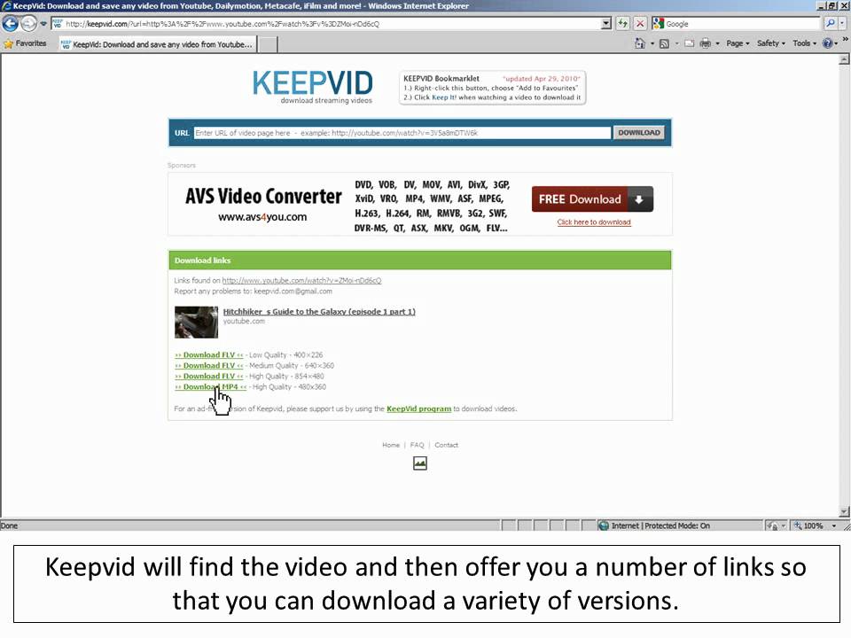 how to use keepvid
