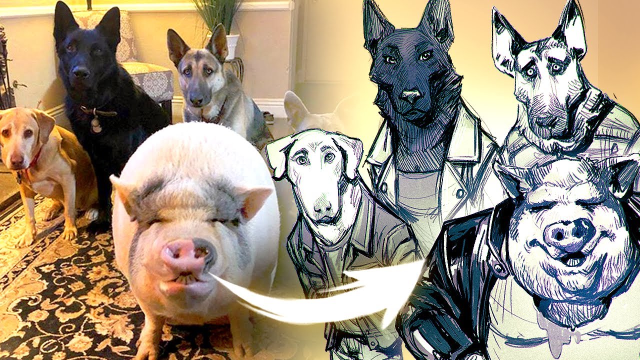 GANGUE do PORCÃO! FOTO BIZARRA vira DESENHO!