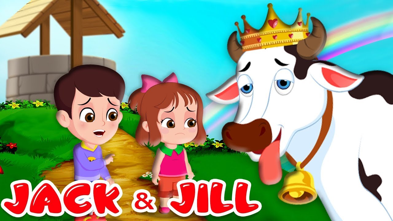 Jack and Jill Nursery Rhymes | Kids Songs with Lyrics | Went up the hill | FlickBox