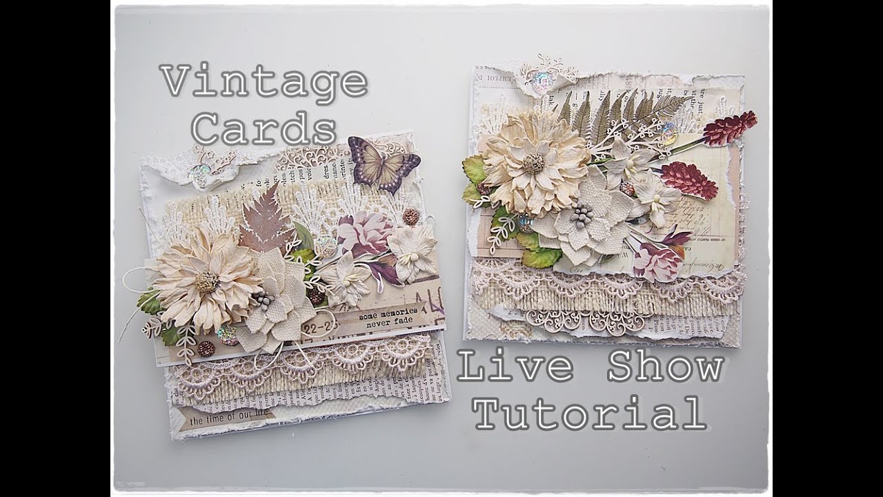 Vintage Card Tutorial - Live Show ♡ Maremi's Small Art ♡