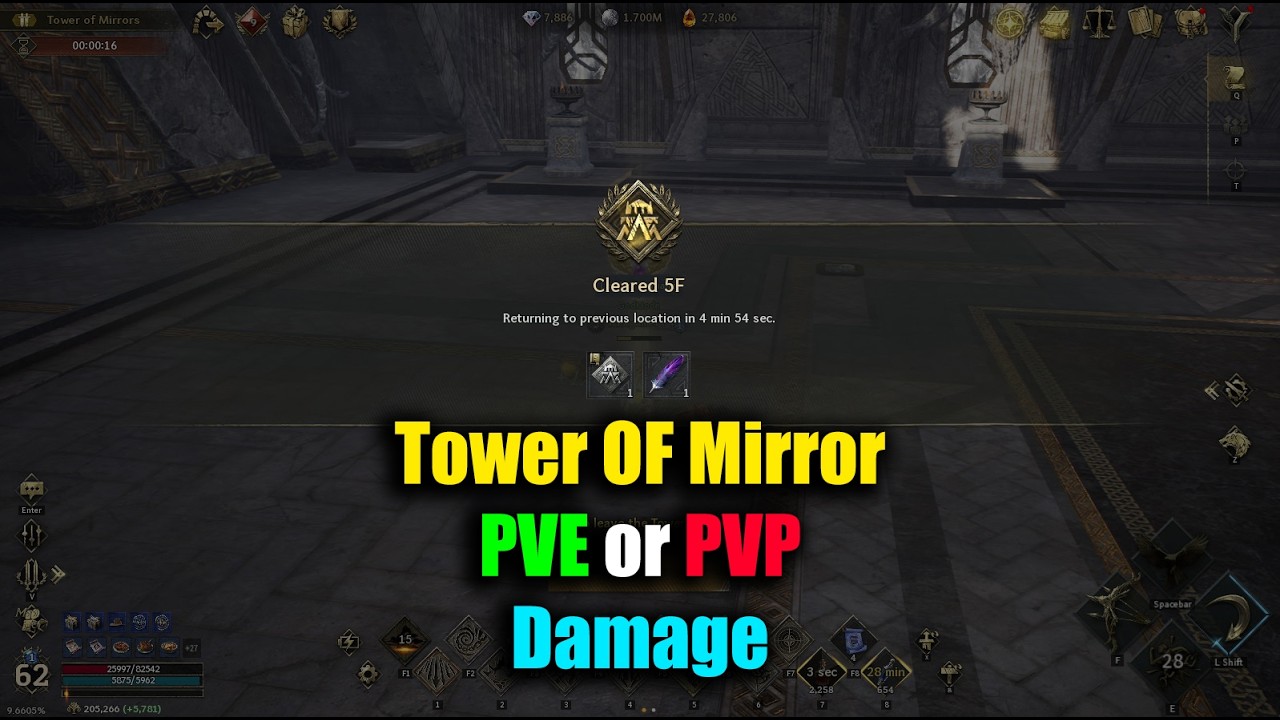 Legend of Ymir Tower of Mirror PVE or PVP Damage