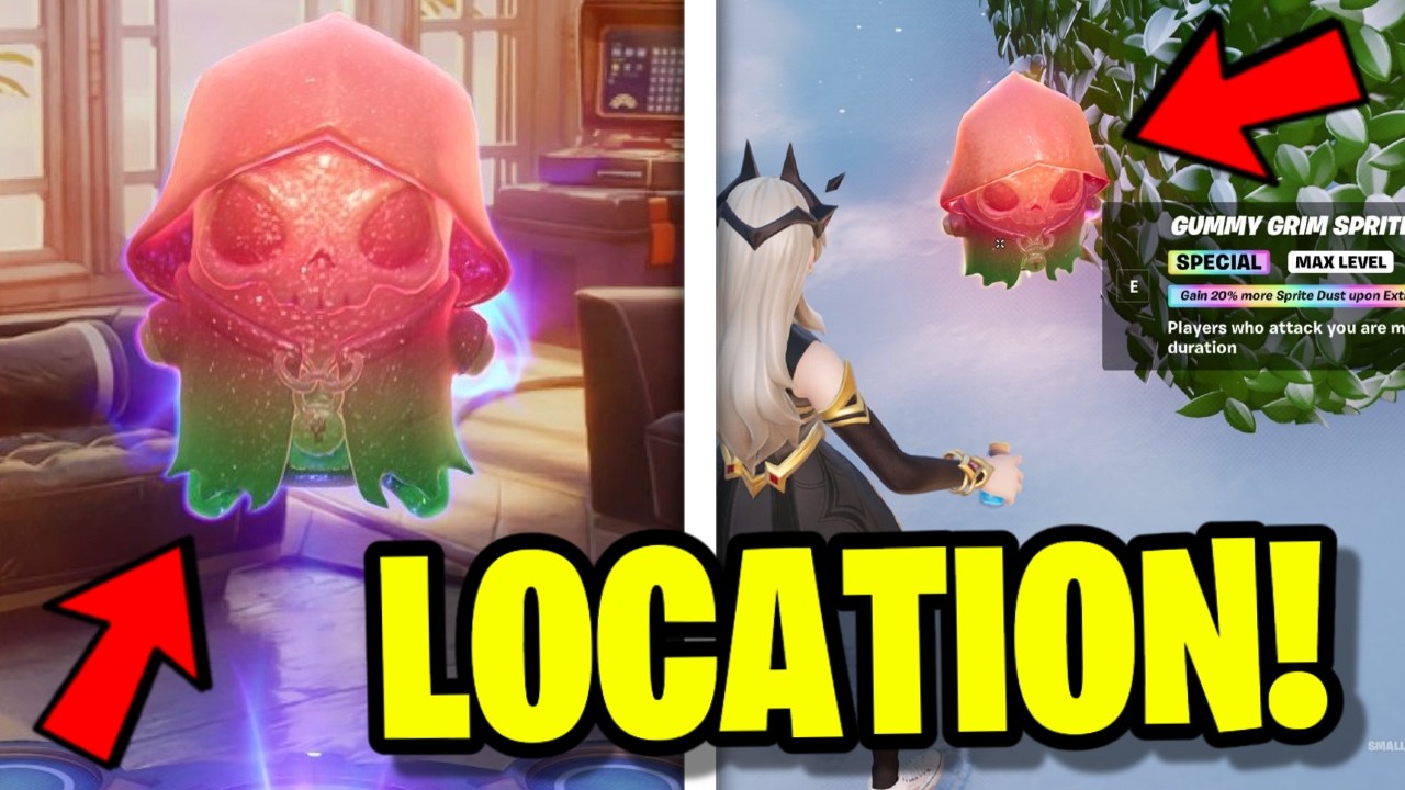 HOW TO GET GUMMY GRIM REAPER SPRITE IN FORTNITE LOCATION!