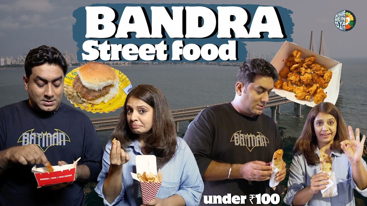 Exploring Bandra UNDER ₹100 | Chicken Puff | Chicken Popcorn | Chicken Lollypop | Street Food