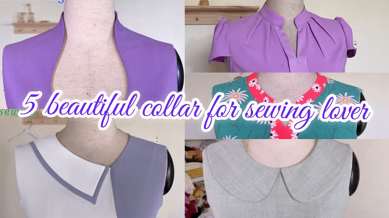 5 Amazing Ways to design different collar for your outfits| sewing technique| Son Sewing