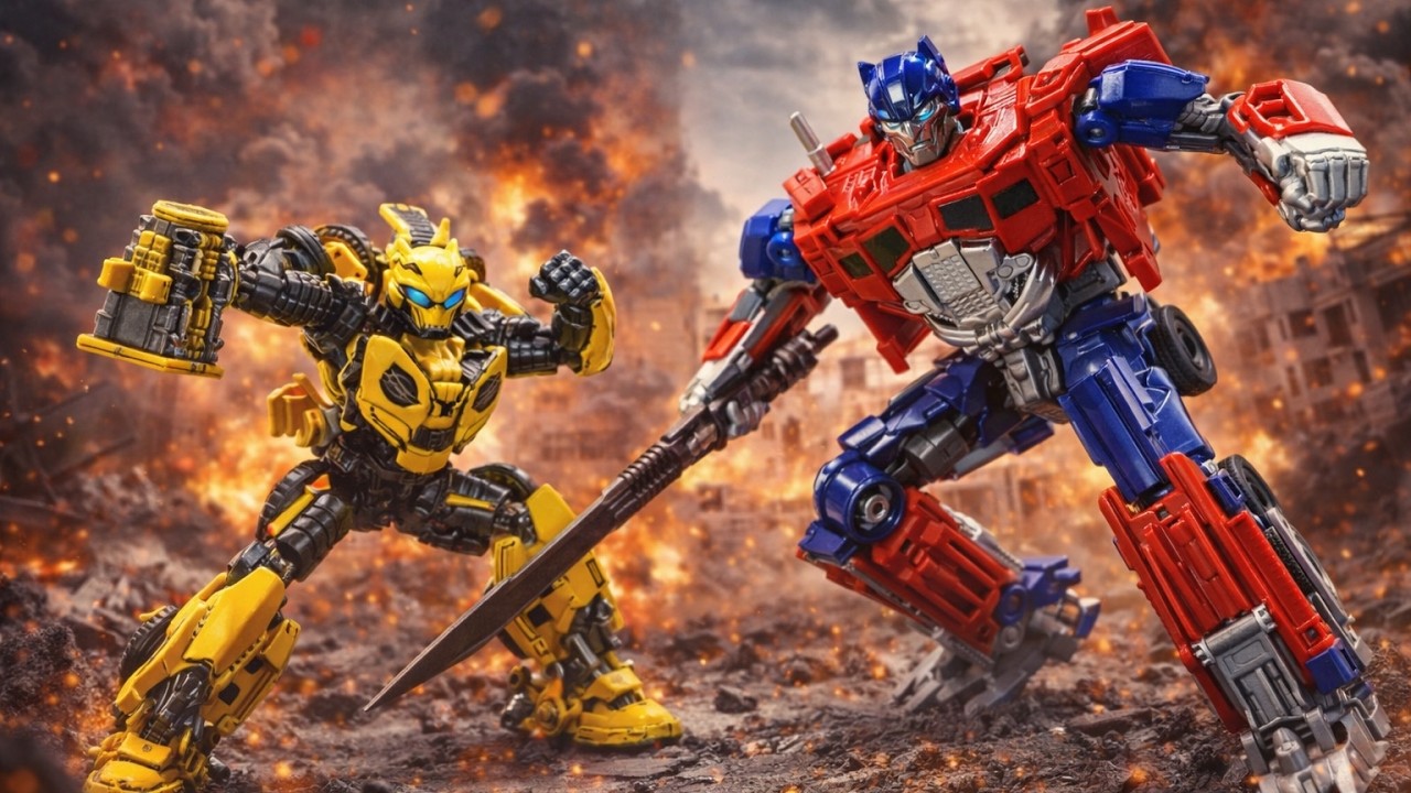 Spider-Man Melawan Optimus Prime & Bumblebee | Animasi Stop Motion Transformers