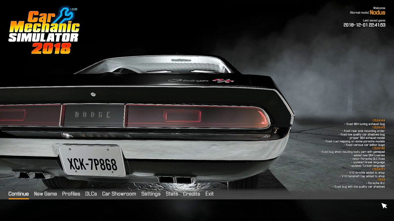 Car Mechanic simulator 2018 Main Menu Music