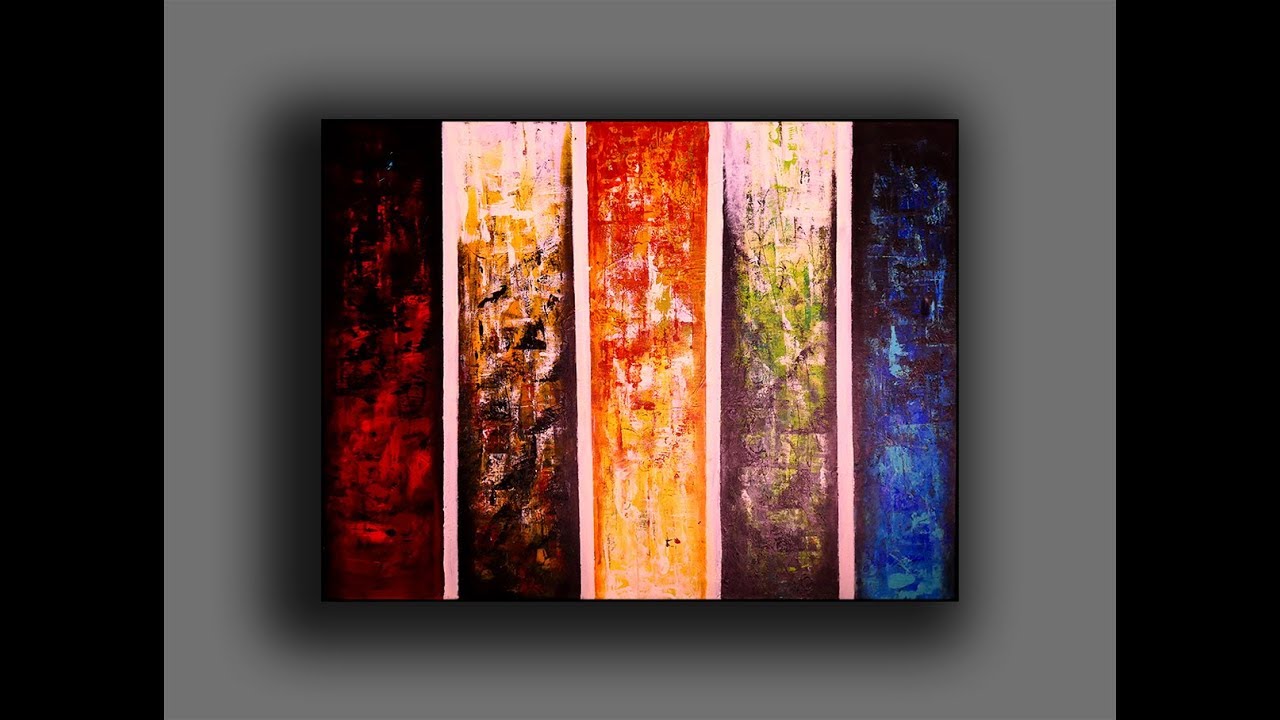 Modern Abstract Painting | Fun With Acrylics | Creating Texture With A4 Paper Technique