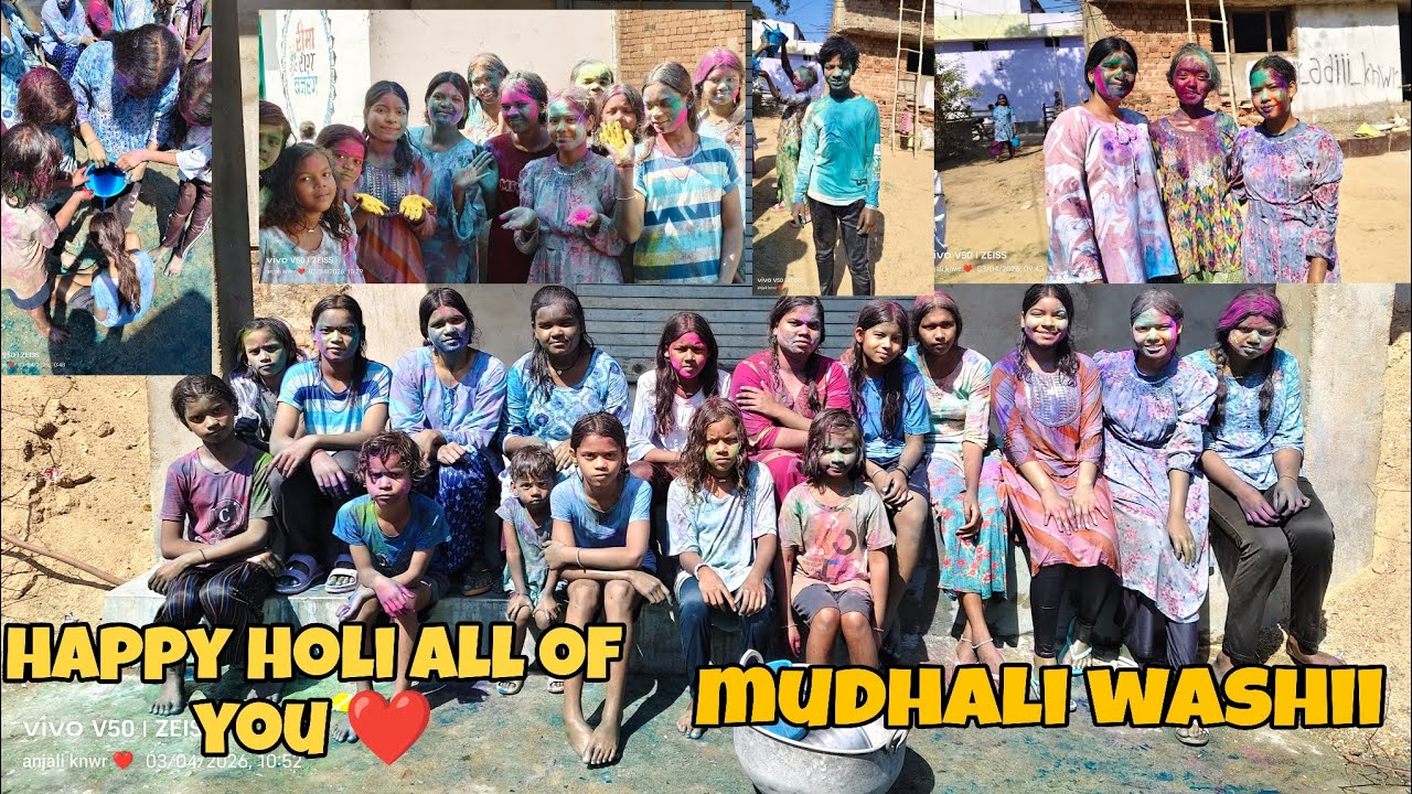 Happy holi all of you 🫶🎉 / holii celebration 🥳❤️