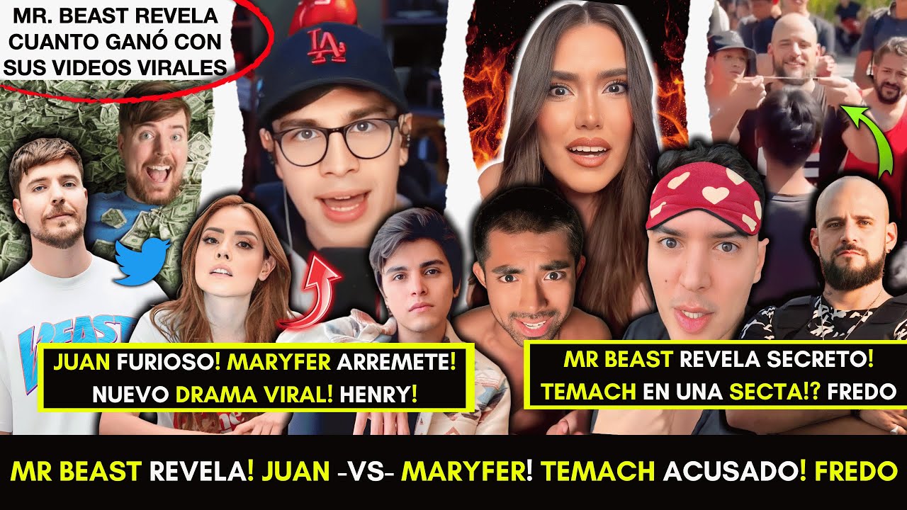 Influencer a JUICIO! JUAN GUARNIZO furioso! TEMACH en SECTA!? UN TAL FREDO en POL&Eacute;MICA! Mr. BEAST!