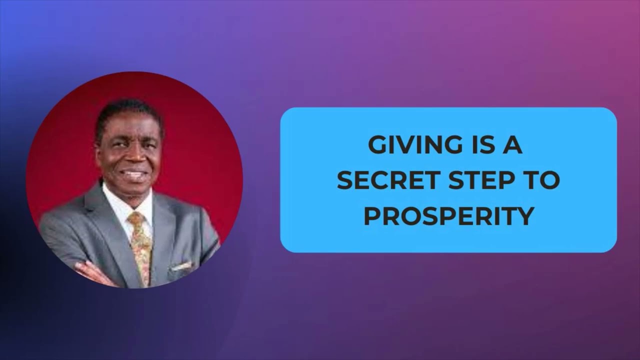 BISHOP DAVID ABIOYE TEACHING | GIVING IS A SECRET STEP TO PROSPERITY | BIBLE STUDY