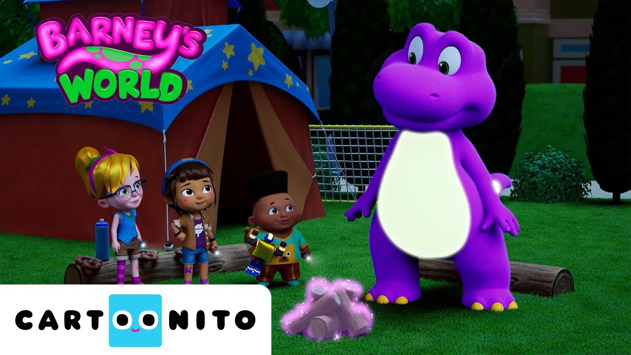 Funny Night Adventure! Barney Lights the Way! 💡 | Barney's World | Cartoonito | Cartoons for Kids