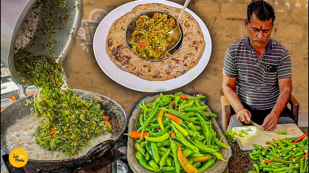Rajasthani Style Green Mirchi Kutta Recipe In Jodhpur l Jodhpur Street Food