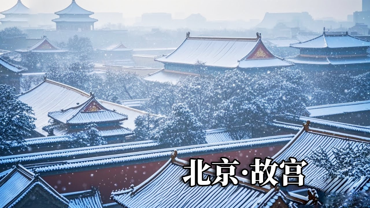 北京的第一场冬雪，三万人去故宫赏雪，故宫又变成梦里的紫禁城【行走世界的北京老刘】