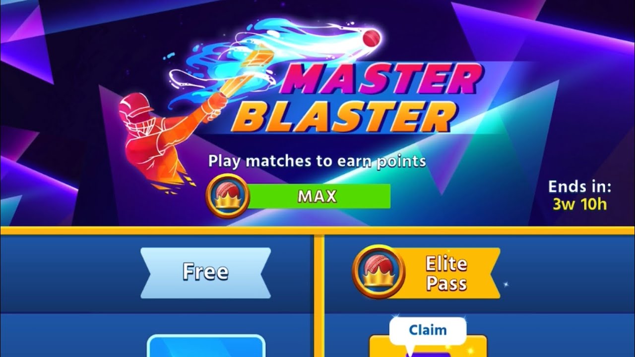 Elite Pass Master Blaster Upgrade Cricket League #cricketleague 