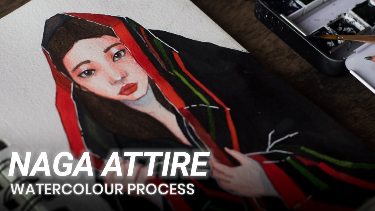 WATERCOLOUR | Painting the Portrait of a Naga Woman