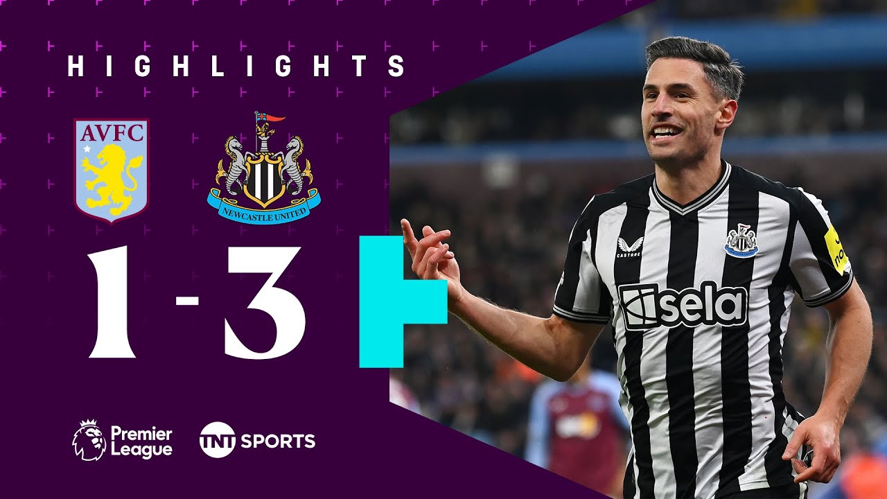 Fabian Schar Scores a Brace! 🤯 | Aston Villa 1-3 Newcastle | Premier League Highlights