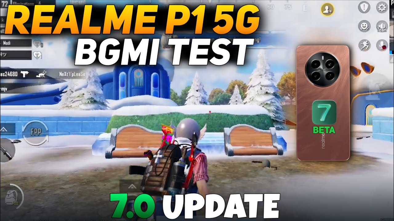 BGMI TEST ON 7.0 UPDATE | REALME P1 7.0 UPDATE