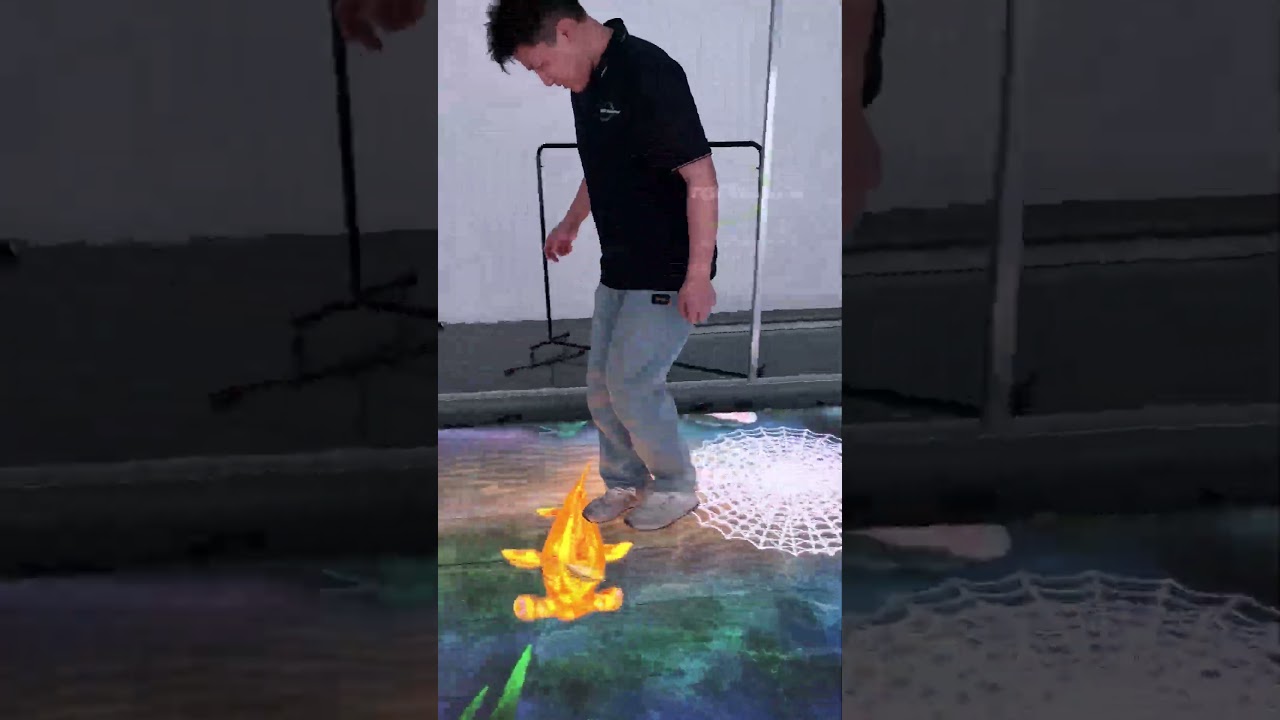 Interactive LED Dance Floor: Instant Ambiance! #interactivefloor #leddancefloor #shorts