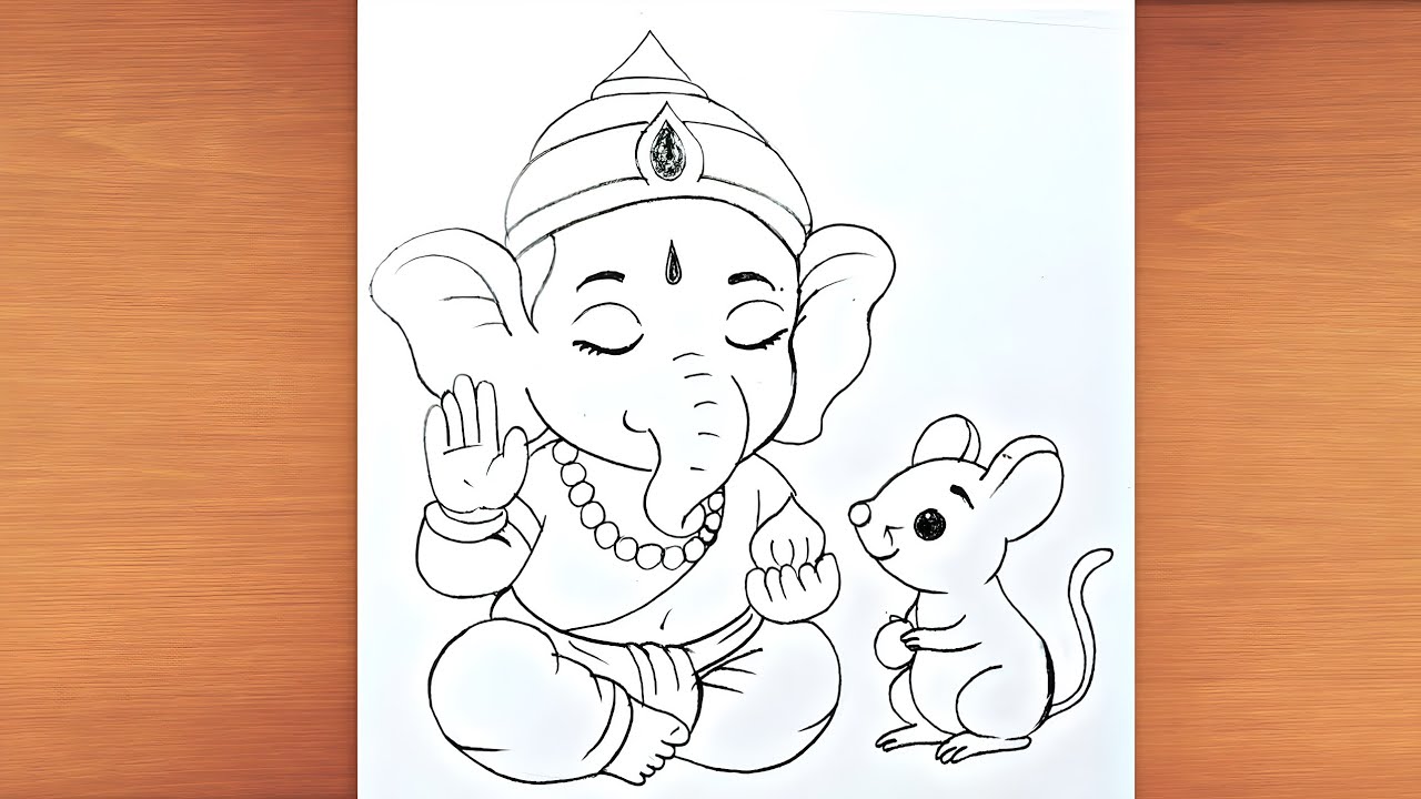 Beautiful Ganesh Ji Drawing Tutorial 2025 | Ganpati Bappa Pencil Drawing Ganesh Ji Easy Drawing