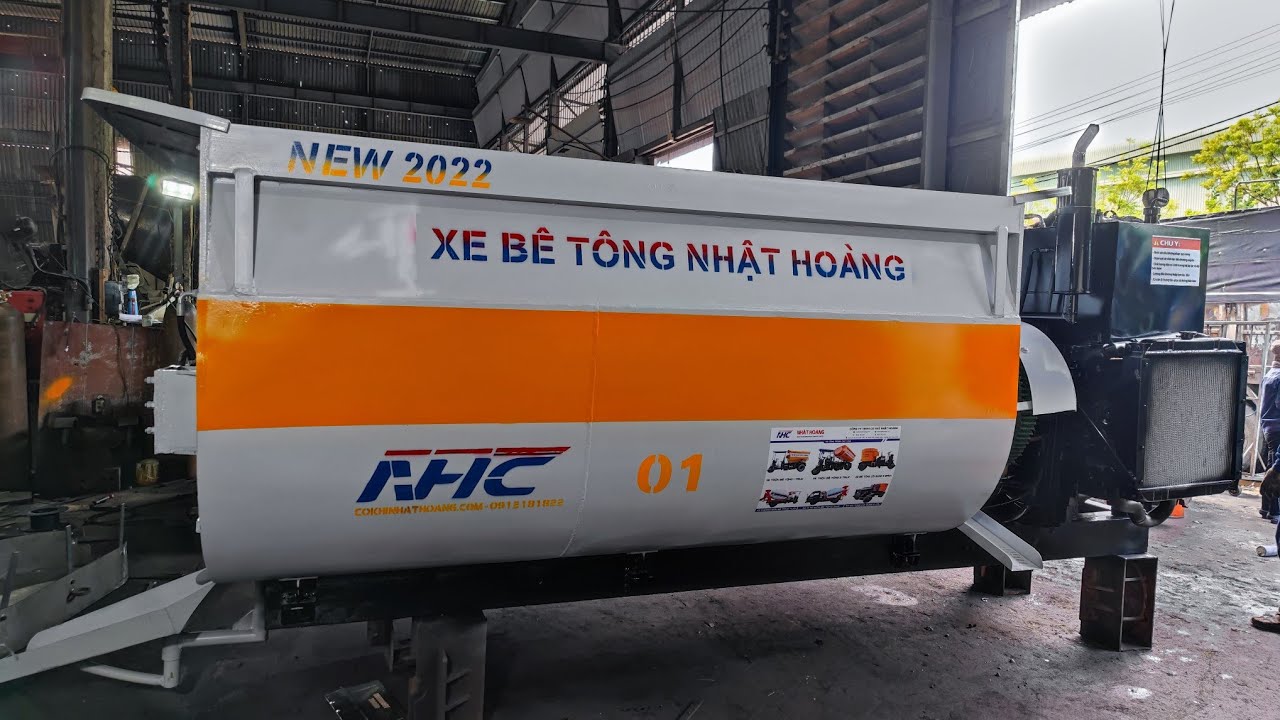 Máy Trộn Bê Tông 2 Trục 4,5 Khối + Hộp Số Mạnh Thích Hợp Đặt Trên Ô Tô Ben 5-7 tấn