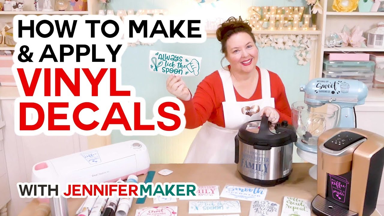 How to Make Vinyl Decals + Designs for Instant Pot, KitchenAid Mixer, & Keurig!