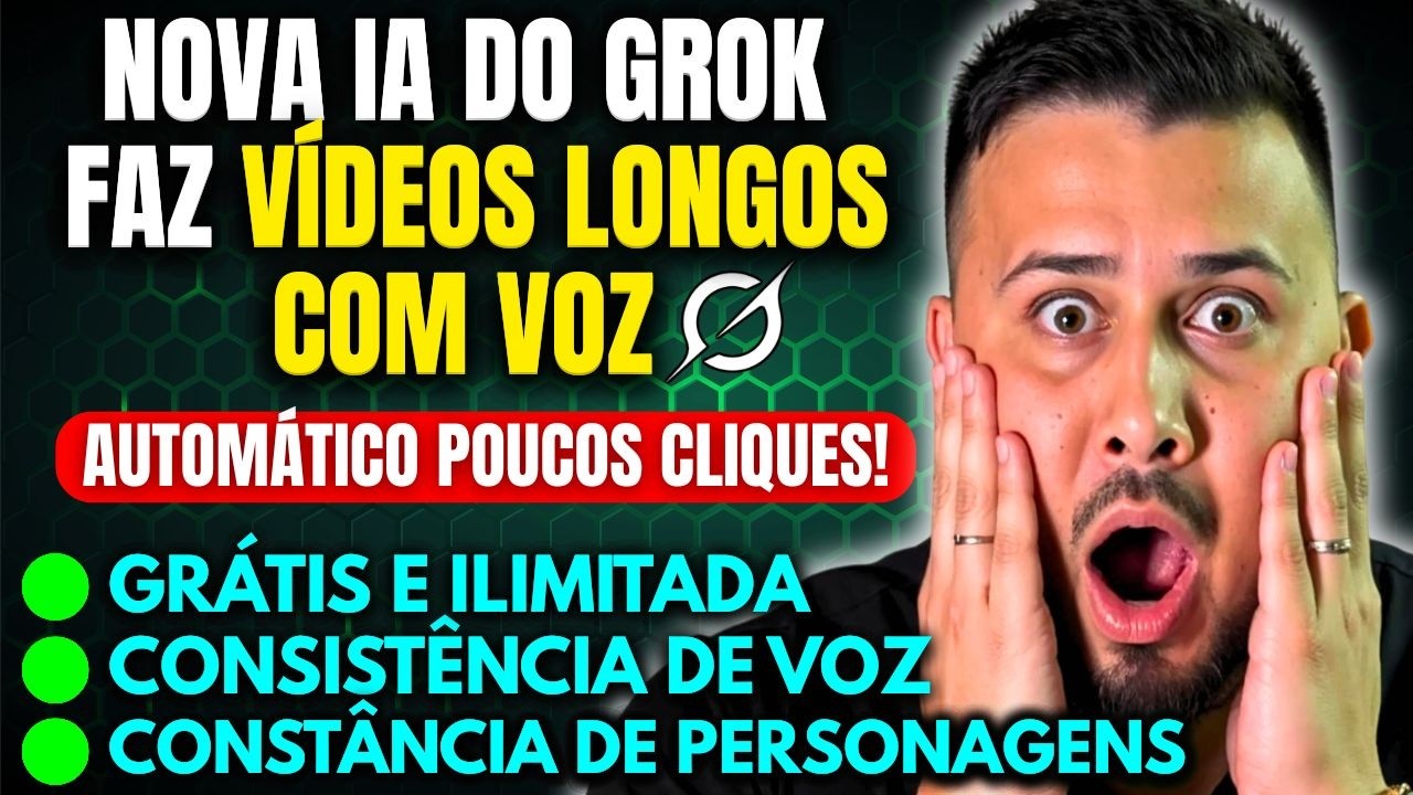 Assustador! Nova IA do Grok Cria Vídeos Longos com Voz e Personagens Consistentes para Canal Dark