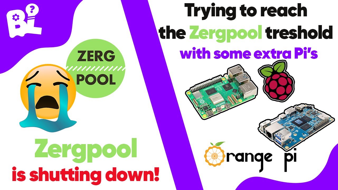 HOW TO reach the treshold before Zergpool is shutting down | Mining with a Raspberry and Orange Pi