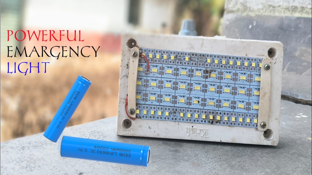 How To Make Powerful Emergency Light||Homemade Rechargeable Emergency Light