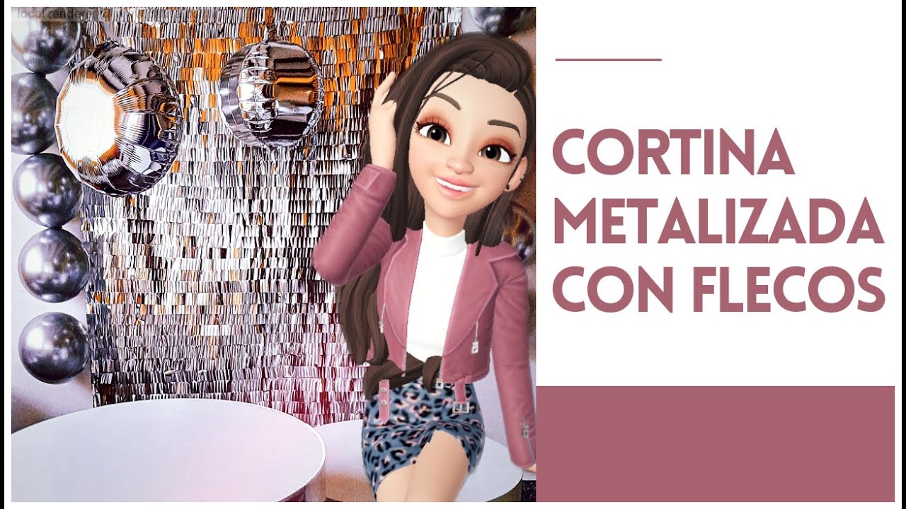 Cortina metalizada con flecos para decoraciones...!