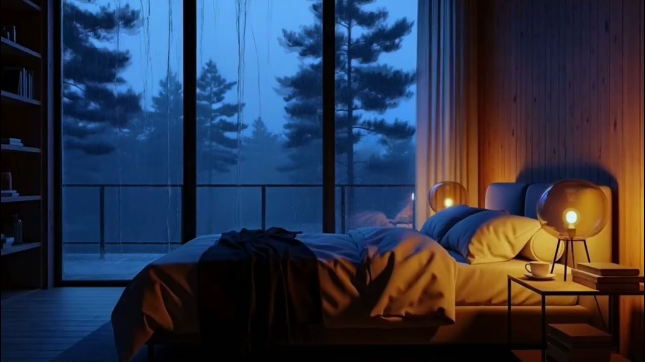🌙 Rainy Night in a Cozy Cabin | Start Listening & Drift Off