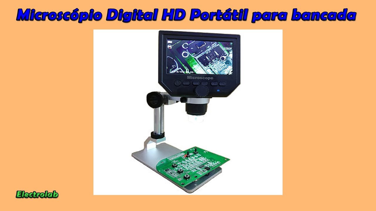 Microscópio digital de bancada, com display e gravação em micro SD!!